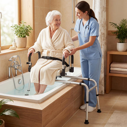 Dreamade Sliding Shower Chair with Swivel Seat