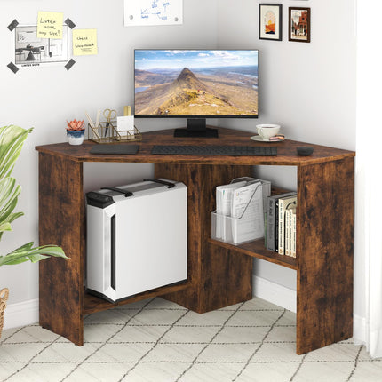 Dreamade Computer Desk with Storage Shelves and CPU Stand
