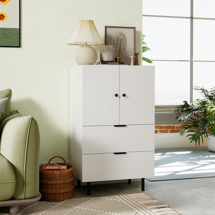 Dreamade 2-Door Narrow Storage Sideboard Buffet Cabinet with Drawers