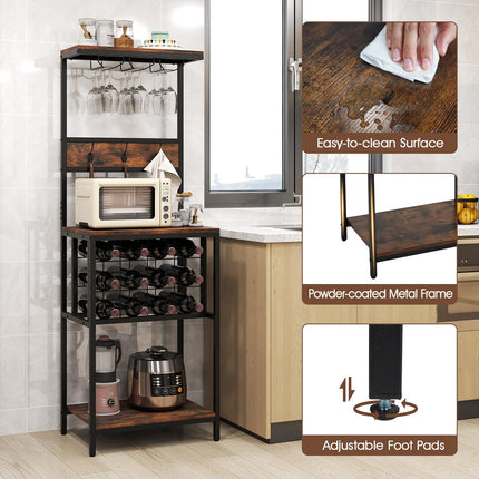 Dreamade Tall Wine Rack Freestanding Floor