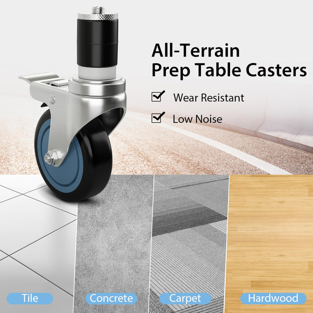 Dreamade 4 Inch Caster Wheels Pack of 4