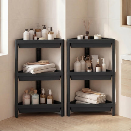 Dreamade 3-Tier Corner Shower Caddy 2-Pack with Detachable Design
