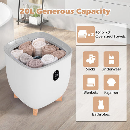 Dreamade Upgraded Towel Warmer Bucket - 20L Hot Towel Bucket with PTC Air Heater for Rapid & Even Heating