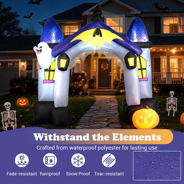 DREAMADE 9 FT Halloween Inflatable Haunted Castle Archway