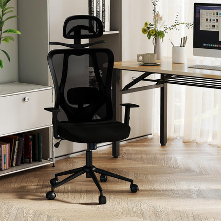 Dreamade Ergonomic Office Chair with 3D Headrest and Reclining Backrest
