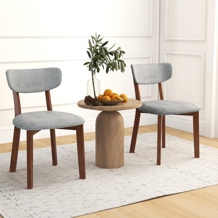 Dreamade Wood Dining Chairs Set of 2, Farmhouse Wooden Dining Room Chair with Cushion Seat