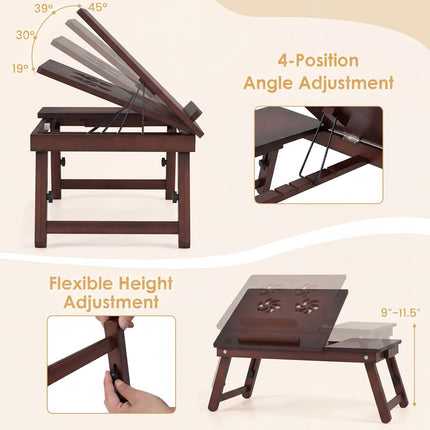 Dreamade Bamboo Laptop Desk for Bed