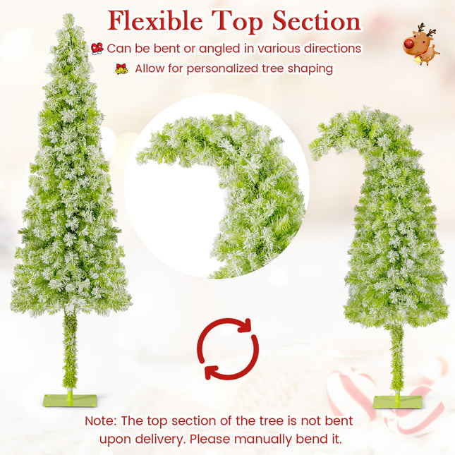 Dreamade 5FT / 6FT / 7FT Whimsical Christmas Tree | Bendable Grinchs Xmas Tree