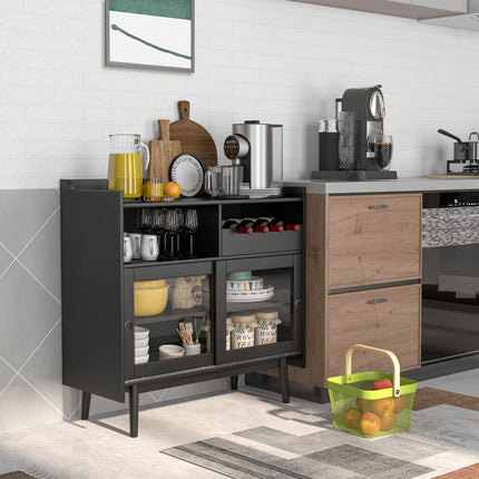 Dreamade Buffet Sideboard, Modern Coffee Bar Storage Cabinet
