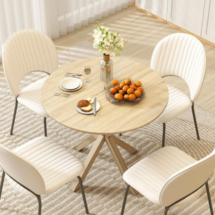 Dreamade Farmhouse Kitchen Table with Rubber Wood Legs
