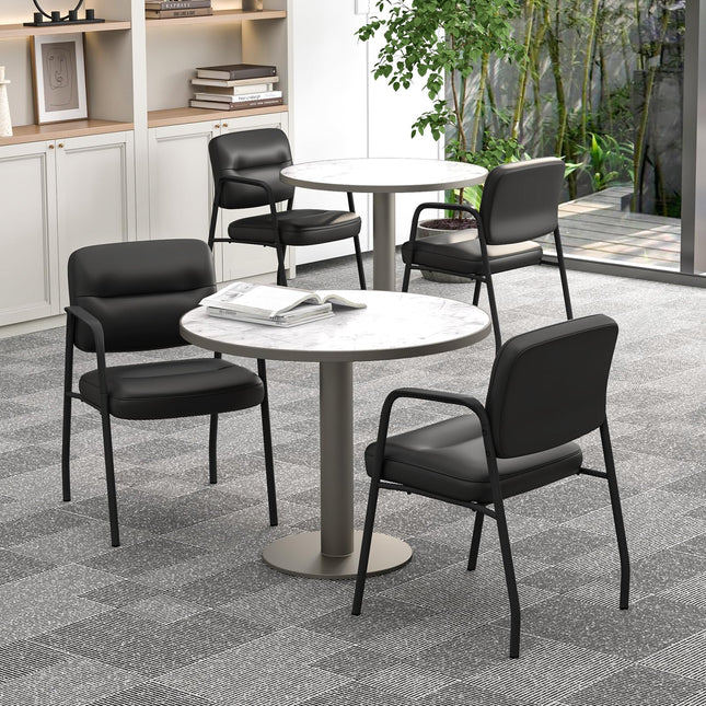 Dreamade Waiting Room Chair Set - Upholstered Reception Chairs with Mixed PU Leather