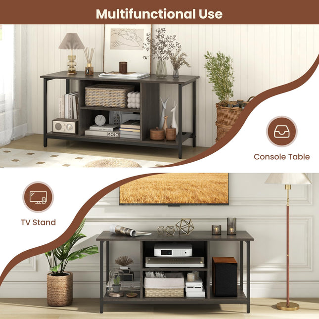 Dreamade TV Stand for TV Up to 50” TVs, Entertainment Center with Charging Station, USB & Type C Ports