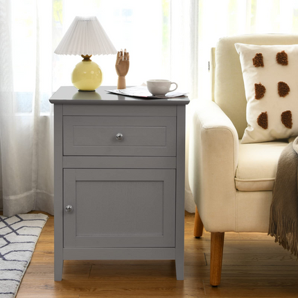 Wooden End Table W/Shelf - Dreamade