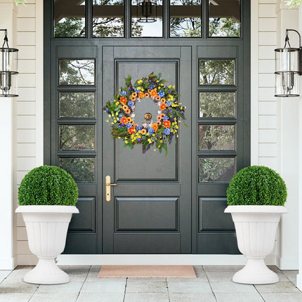 Dreamade 18" Tall Urn Plastic Flower Pots with Pedestal Base & Pre-Marked Drain Hole