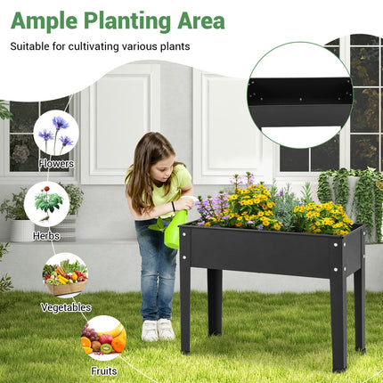 Dreamade Raised Garden Bed, Metal Planter Box with Legs, Drain Hole, Outdoor Indoor Elevated Garden Box