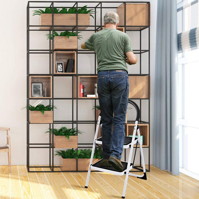 Dreamade2 Step Ladder Folding Step Stool Platform Home Kitchen Tool Multiuse Stepladder