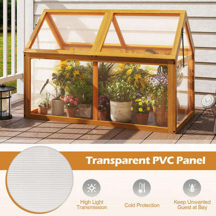 Dreamade Portable Raised Flower Planter Protection with Transparent Panels & Adjustable Roof