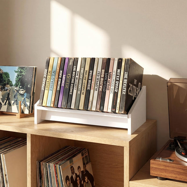 Dreamade Wood Desktop Bookshelf Tilting Tabletop Bookcase