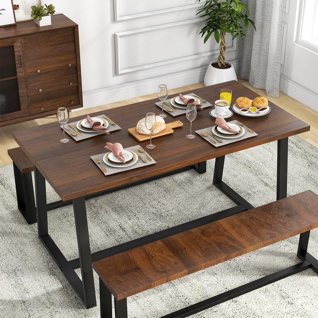 Dreamade 63" Large Dining Table for 4-6