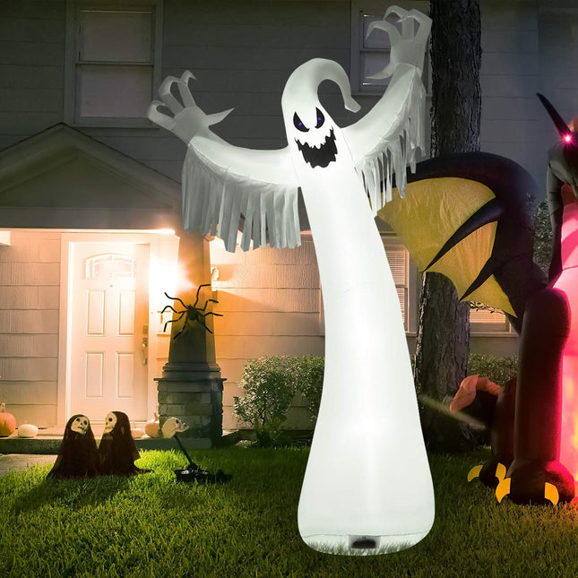 DREAMADE 12FT Halloween Inflatable Ghost Giant Outdoor Yard Decoration