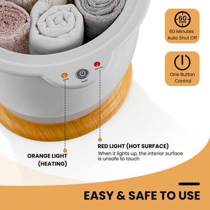 Dreamade Towel Warmer Bucket 20L, Bathroom Towel Heater with Lid