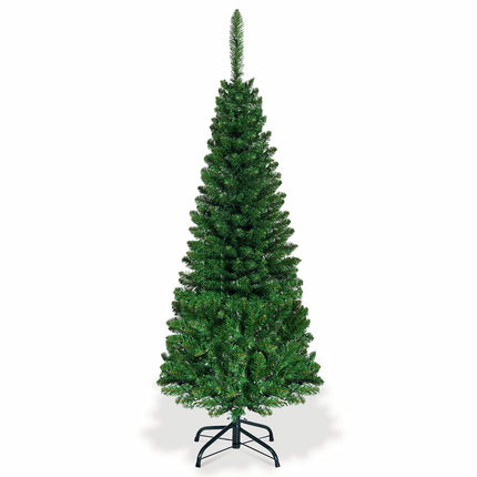 Dreamade 4.5FT / 6.5FT / 7.5FT Prelit Pencil Christmas Tree, Premium Hinged Fir Tree - DreamadeUS