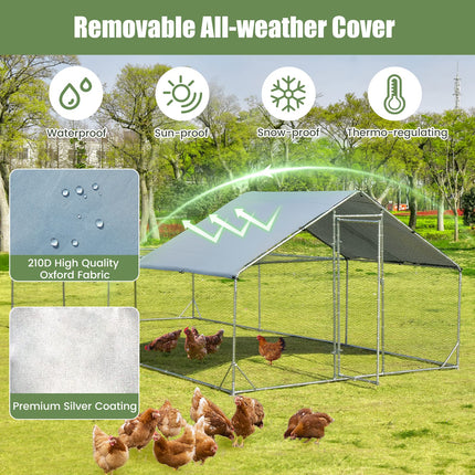 Dreamade 20ft Large Metal Chicken Coop