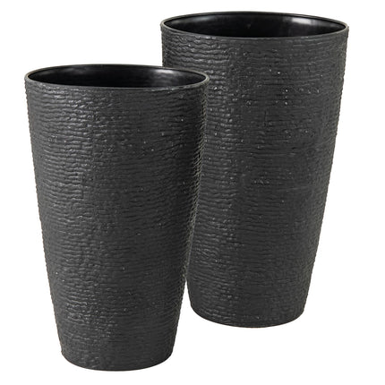 Dreamade 21” Tall Round Tapered All Weather Flower Pots Set of 2
