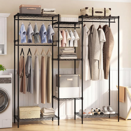 Dreamade Convertible Clothes Organizer with L-shape & Horizontal Installation