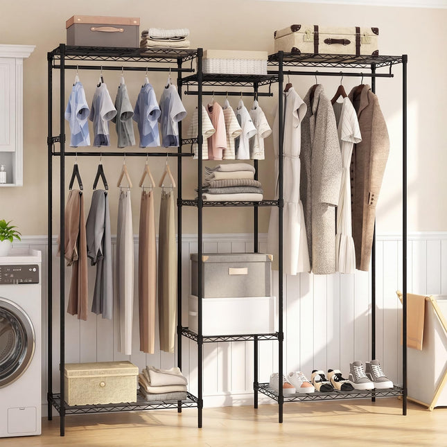 Dreamade Convertible Clothes Organizer with L-shape & Horizontal Installation