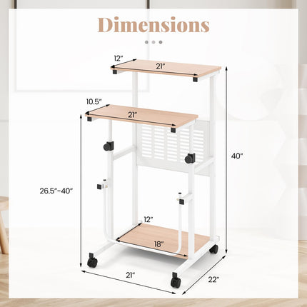 Dreamade Small Standing Desk for School Lecture Home Office