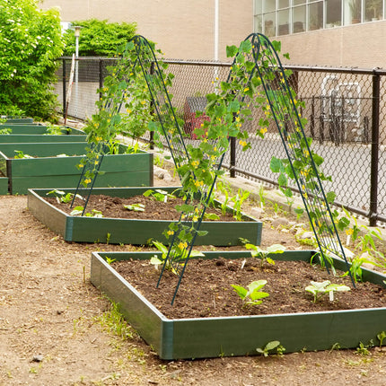 Dreamade Garden Trellis, Tall Galvanized Steel Trellis for Climbing Plants