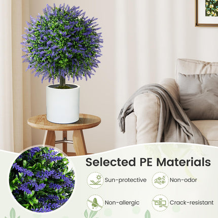 Dreamade 22'' Artificial Wisteria Topiary Ball Tree with Vivid Wisteria