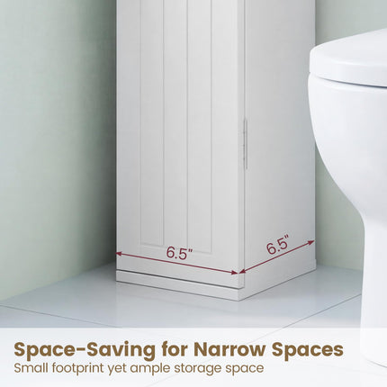 Dreamade Small Bathroom Storage Cabinet with Door and Removable Shelves