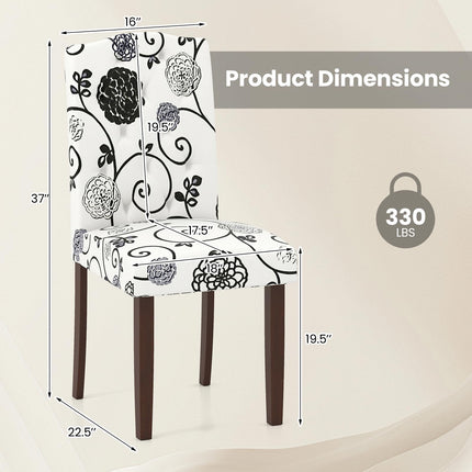 Dreamade Upholstered Dining Chairs Set of 2/4 Button Tufted Fabric Upholstered Parson Chairs