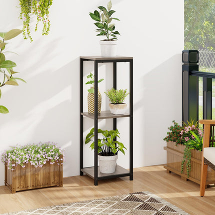 Dreamade 3 Tier Tall Plant Stand Indoor, 36 Inch Corner Plant Holder with Metal Frame