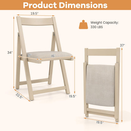 Dreamade Folding Dining Chairs Set of 4