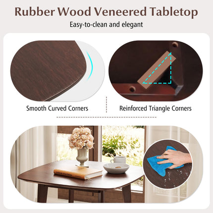 Dreamade Wooden Square Kitchen Table and 2 Chairs with Padded Seat