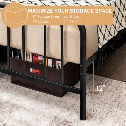 Dreamade Full Size Metal Bed Frame, Modern Bed Frame