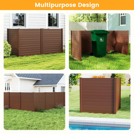 Dreamade Air Conditioner Fence 2/4 Panels - 48''W x 48''H Outdoor Privacy Screen with Upgraded Metal Stakes