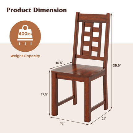 Dreamade Kitchen Chair with Solid Rubber Wood Frame