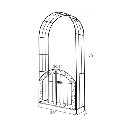 Dreamade 79" H x 39" W Garden Arch with Gate