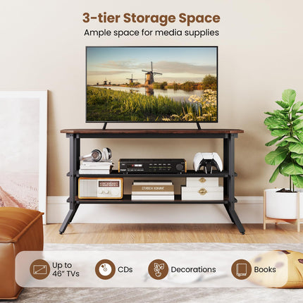 Dreamade TV Stand 3 Tier Industrial Entertainment Center