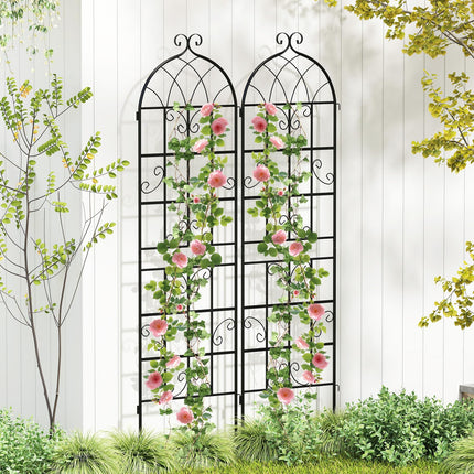 Dreamade 2/4 Packs 71"x20"/86"x20" Metal Garden Trellis for Outdoor Climbing Plants
