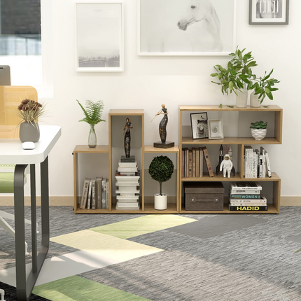 Dreamade Open Shelf Bookcase, Separable Cube Bookshelf TV Stand w/ 6 Grids