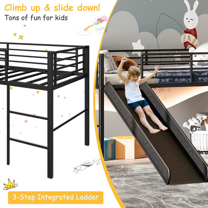 Dreamade Twin Loft Bed with Slide