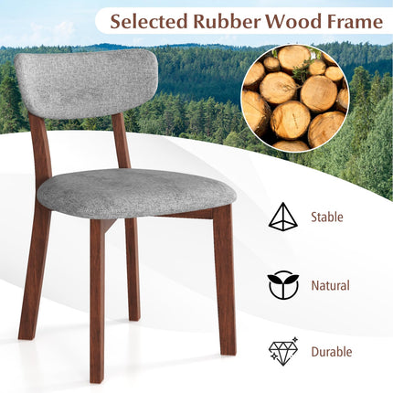 Dreamade Wood Dining Chairs Set of 2, Farmhouse Wooden Dining Room Chair with Cushion Seat