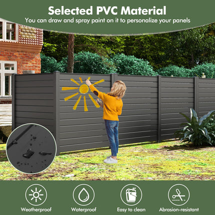 Dreamade Air Conditioner Fence 2 Panels - 48''W x 48''H Outdoor Privacy Screen with Upgraded Metal Stakes