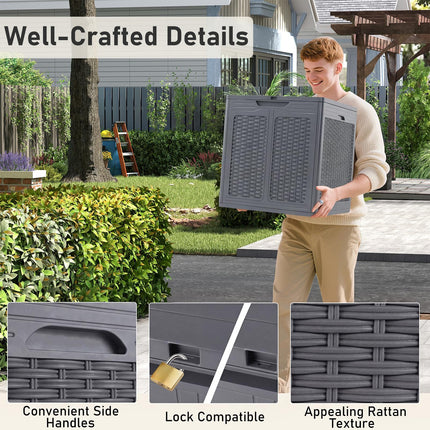 Dreamade 39 Gallon Outdoor Storage Box