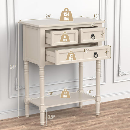 Dreamade Console Table with Drawers